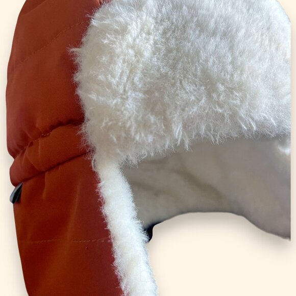 Jan & Jul Orange Winter Hat | Sherpa-Lined Trapper Hat | Size 44 cm - Picture 2 of 8